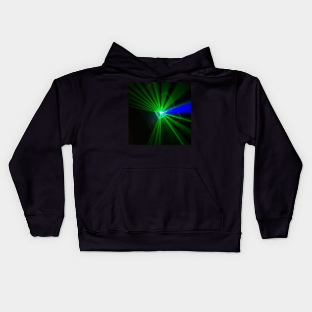 Laser Light Spectacle: A Symphony of Color Kids Hoodie by Rexel99